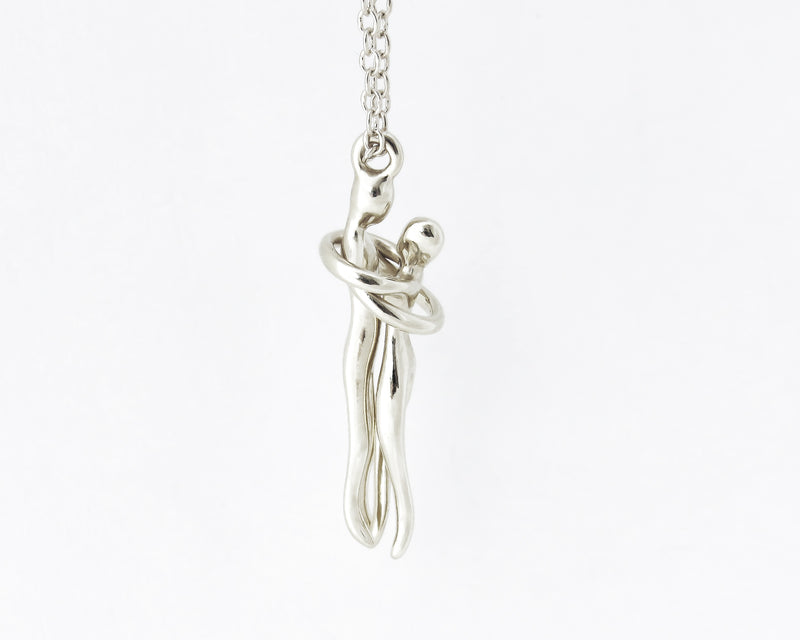 Couple's Love Silver Pendant Necklace