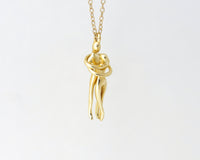 Couple Gold Pendant Necklace - Sivan Lotan Jewelry -   תליון זוג מחובק - סיון לוטן - תכשיטים בעיצוב אישי - תכשיטים מעוצבים - שרשרת זהב