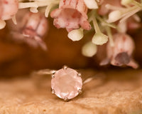 Nature Inspired Rose Quartz Ring