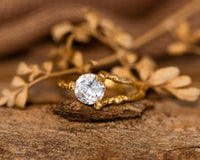 Nature Inspired Twig Diamond Ring