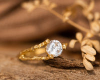 Nature Inspired Twig Diamond Ring