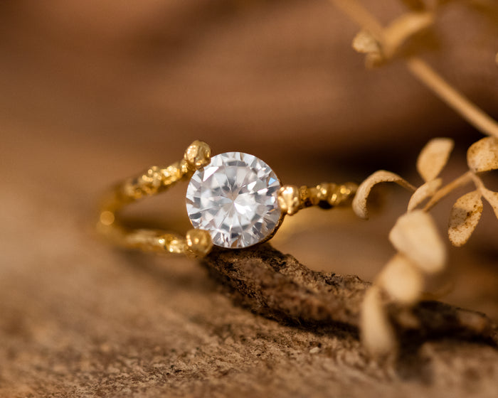Nature Inspired Twig Diamond Ring