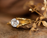 Nature Inspired Twig Diamond Ring