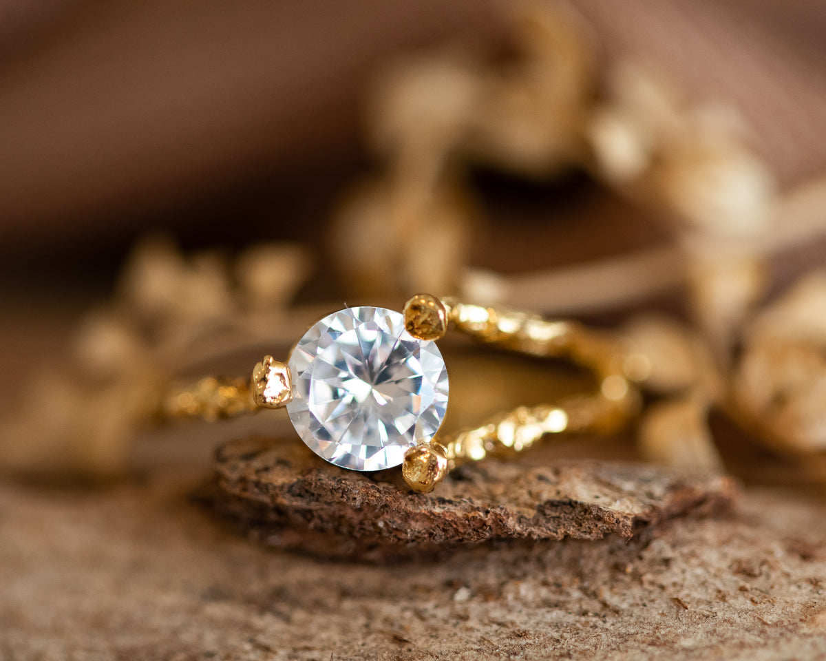Nature Inspired Twig Diamond Ring