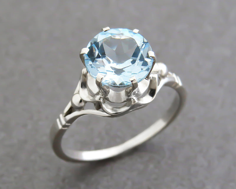 Vintage Blue Topaz Ring