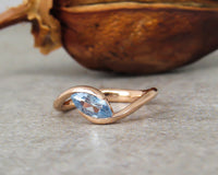 Marquise Sky Blue Topaz Ring