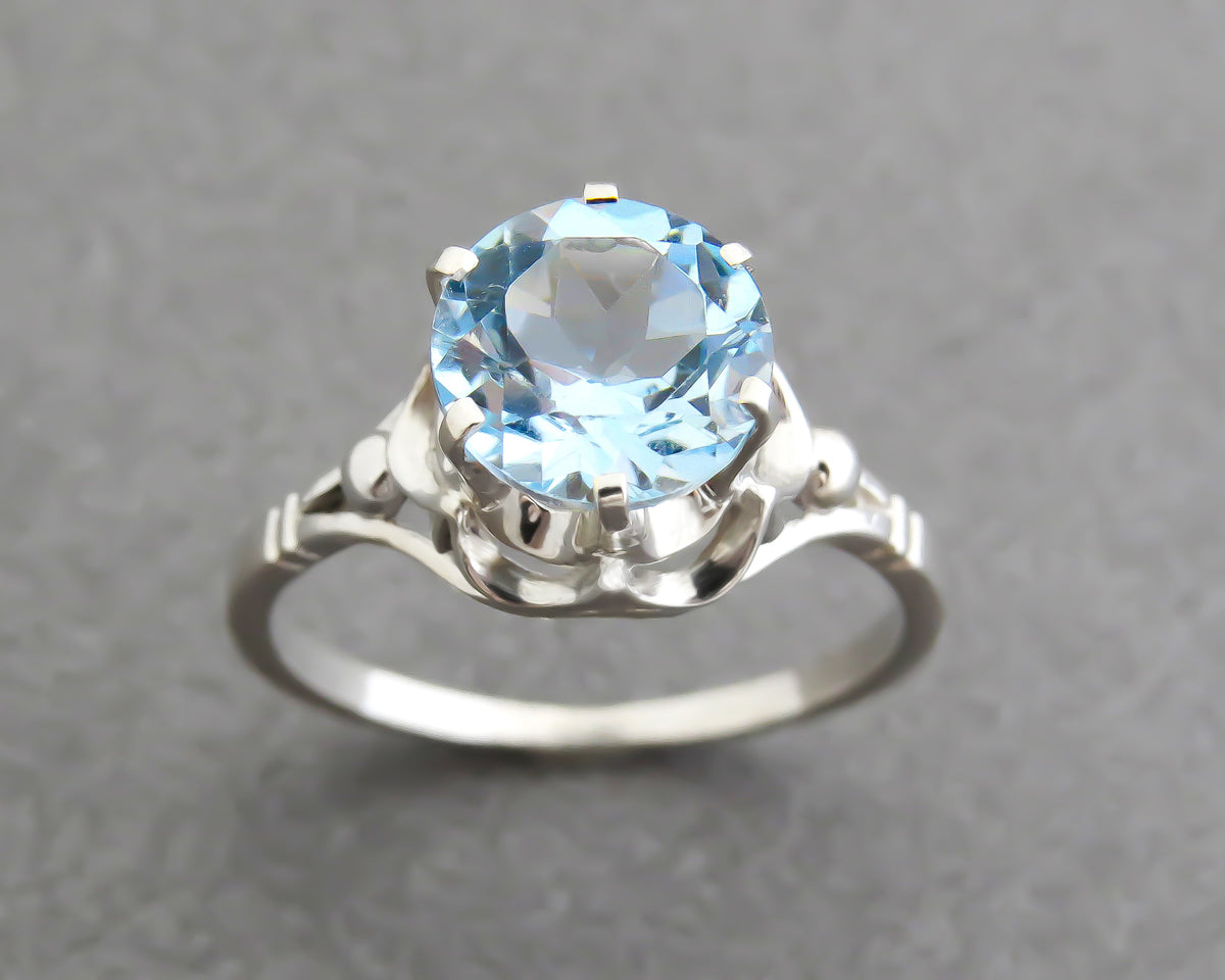 Vintage Blue Topaz Ring
