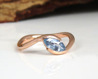 Marquise Sky Blue Topaz Ring