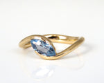 Marquise Sky Blue Topaz Ring