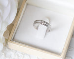 Dainty Floral Diamond Ring Set, Wedding Bridal Set